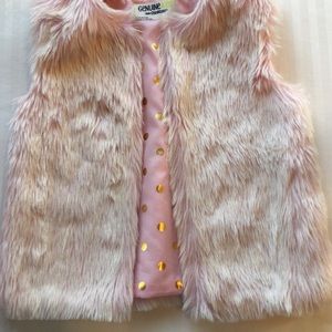 Genuine Kids from OshKosh adorable pink fur vest